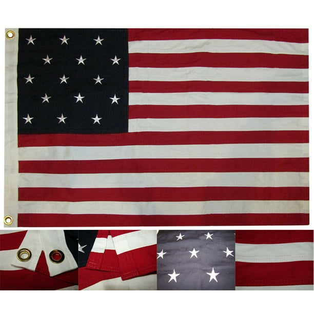 2x3 Embroidered USA American Sewn 100% Cotton flag 2'x3' banner bunting sleeve 2x3 Embroidered USA American Sewn 100% Cotton flag 2'x3' banner bunting sleeve